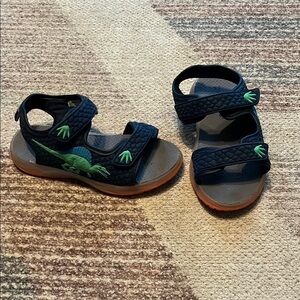 Carters - Kids light up Dinosaur Sandals - Navy and Green